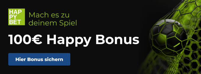 Happybet 100 Euro Happy Bonus